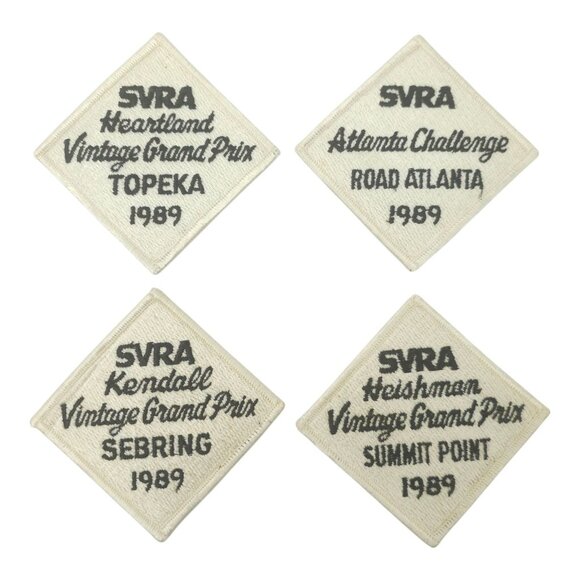 SVRA 1989 Patches Atlanta Summit Point Kendall Topeka Sportscar Vintage Racing - Picture 1 of 8